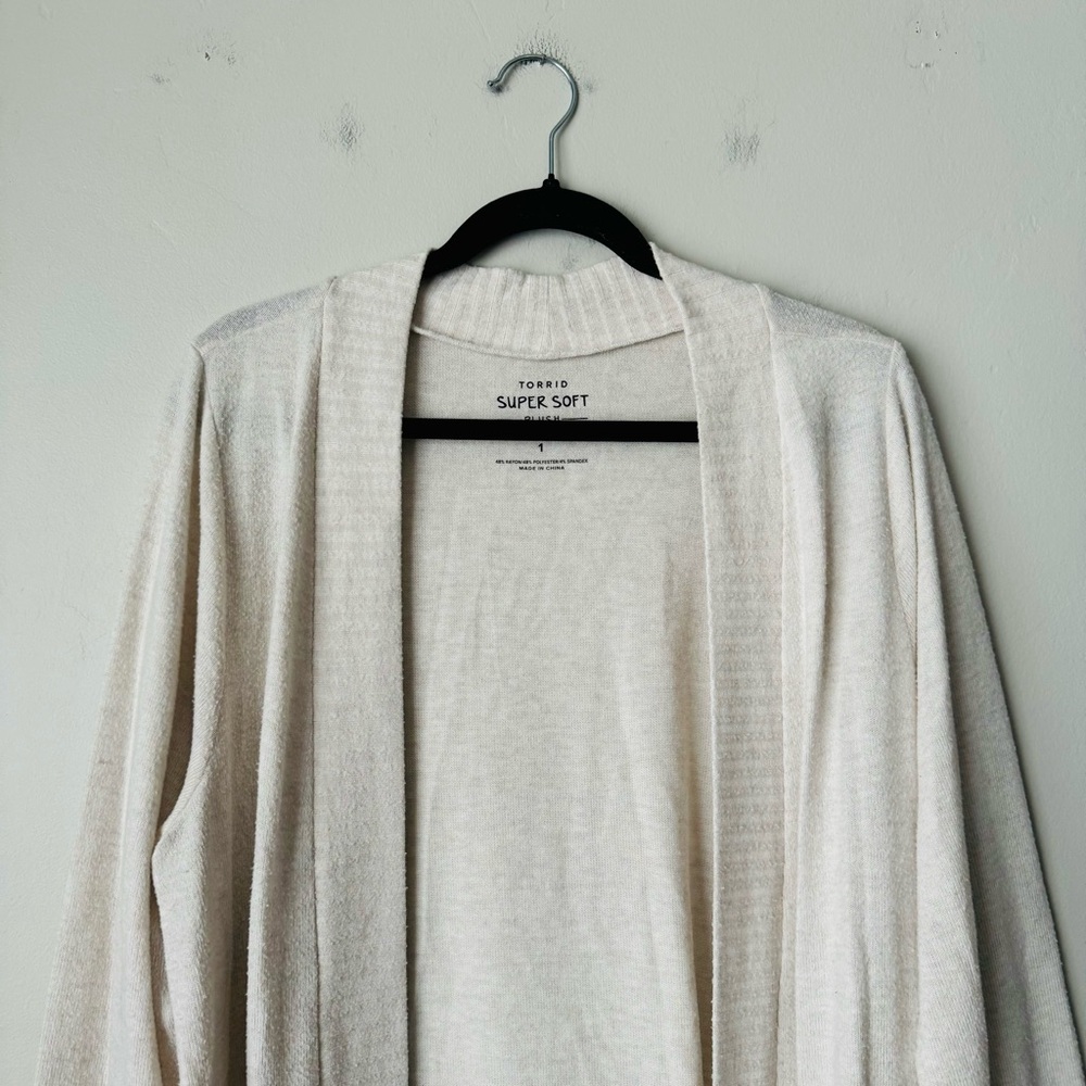 Torrid Plus Size Super Soft Open Front Longline C… - image 2